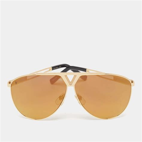 lv tonca|LOUIS VUITTON Tonca Sunglasses Z2314U Gold.